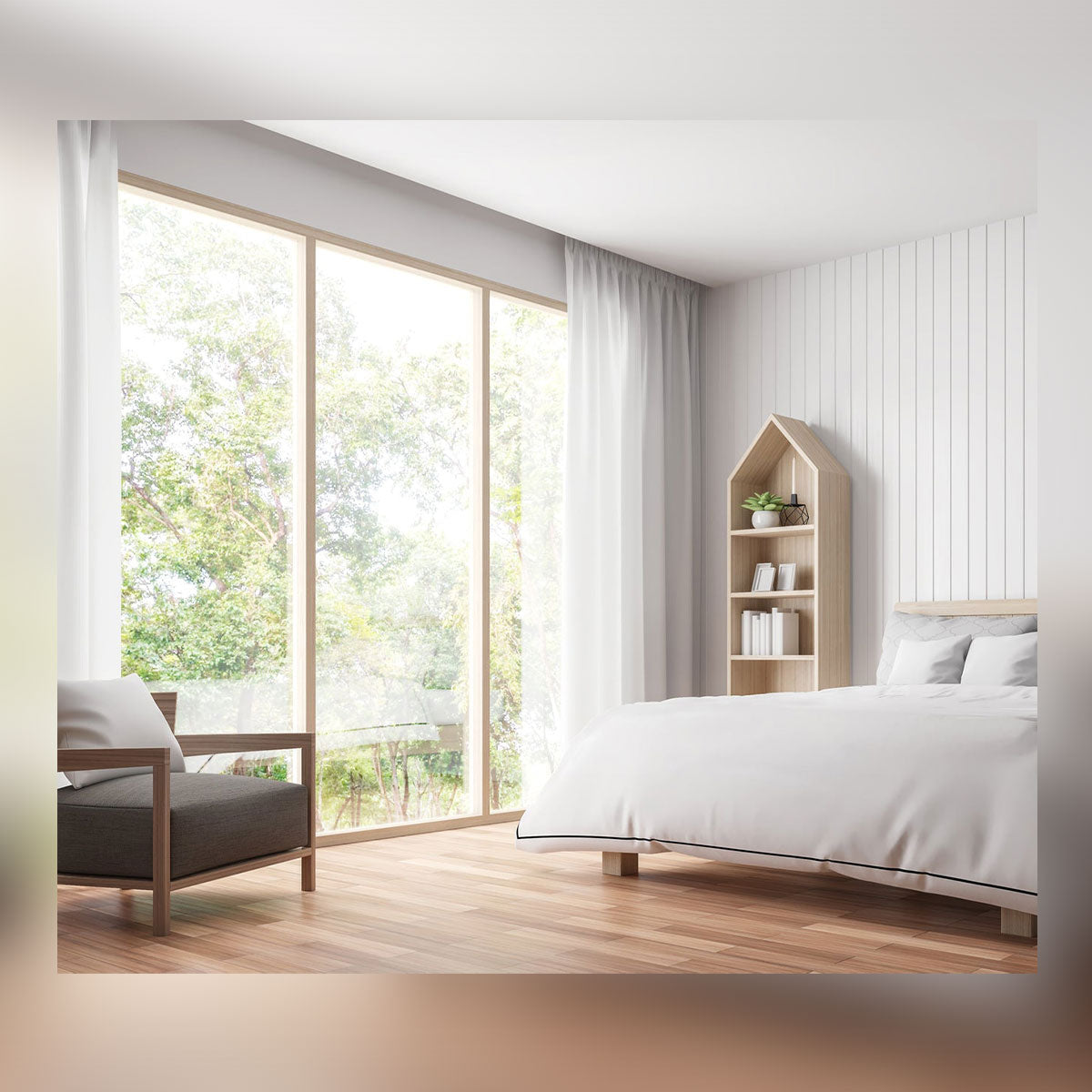 Oakley 100% Solid Wood Georgian Beaded Acoustic Wall & Ceiling Panelling