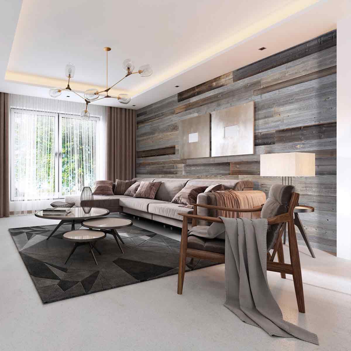 Reclaimed Pine Tongue & Grooved Wide Plank Wall Panelling Grey, Brown Or Mixed Natural Colours New Wider Planks