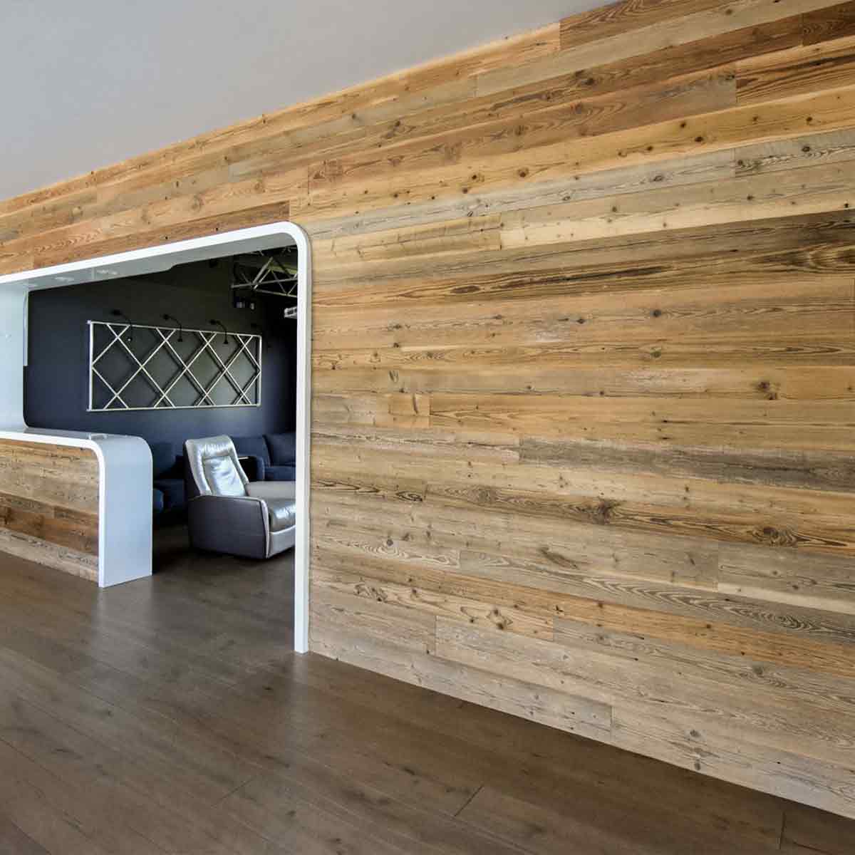 Reclaimed Pine Tongue & Grooved Wide Plank Wall Panelling Grey, Brown Or Mixed Natural Colours New Wider Planks